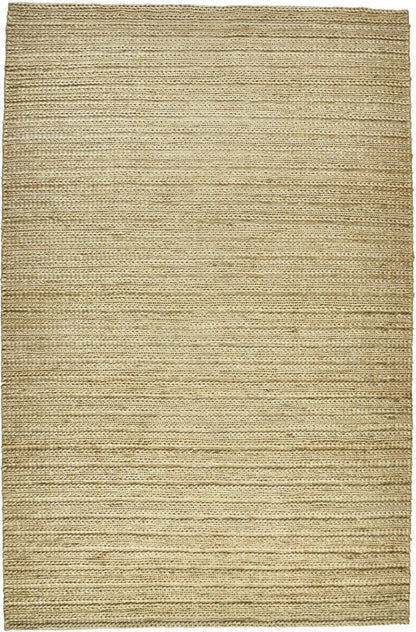 5' X 8' Tan Ivory And Taupe Hand Woven Area Rug