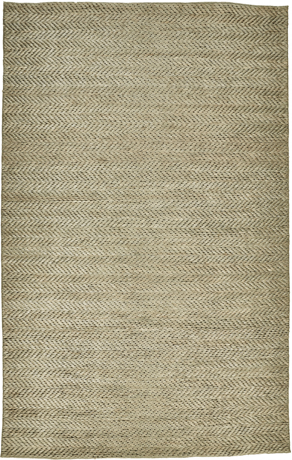 5' X 8' Tan And Gray Hand Woven Area Rug