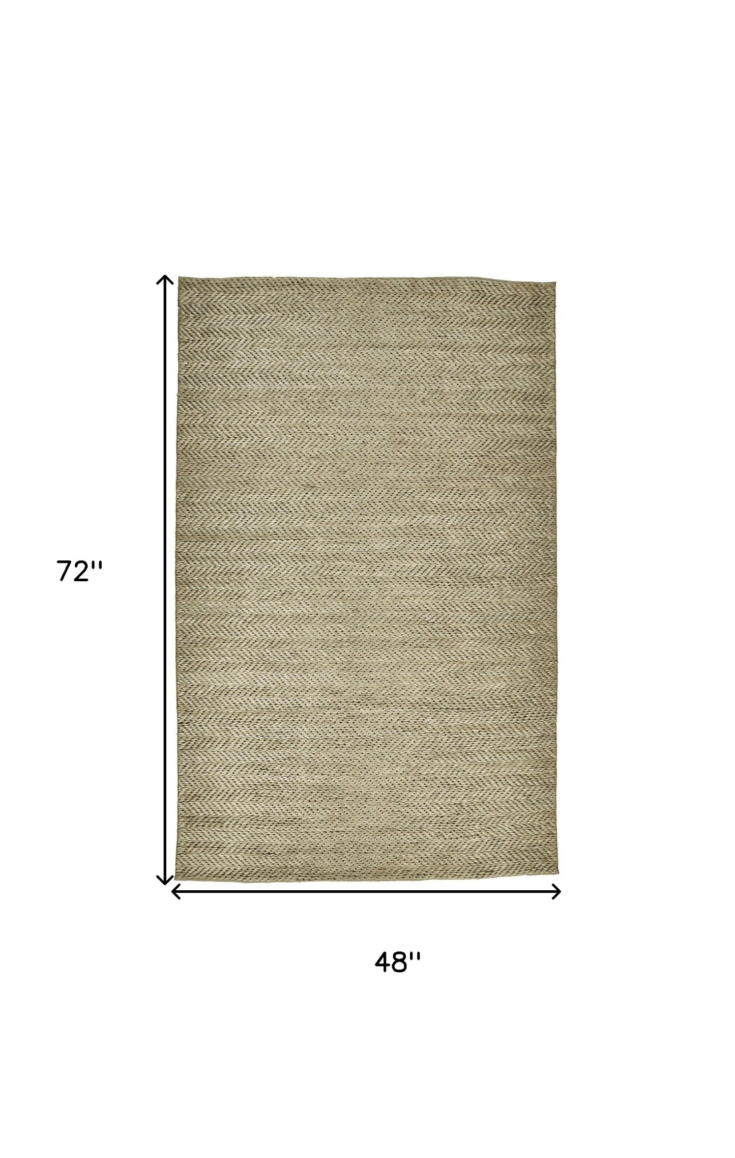 5' X 8' Tan And Gray Hand Woven Area Rug