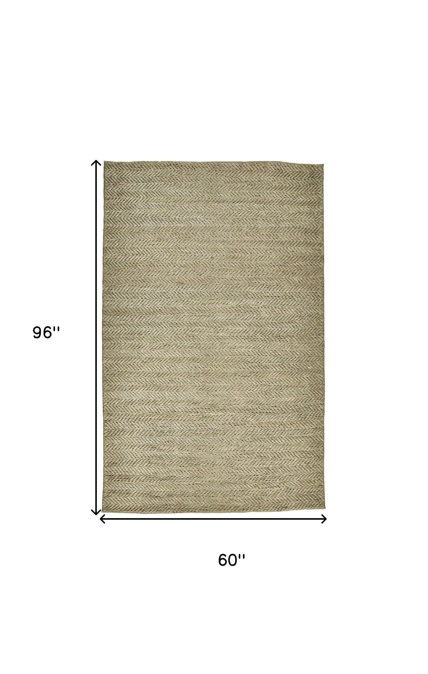 5' X 8' Tan And Gray Hand Woven Area Rug