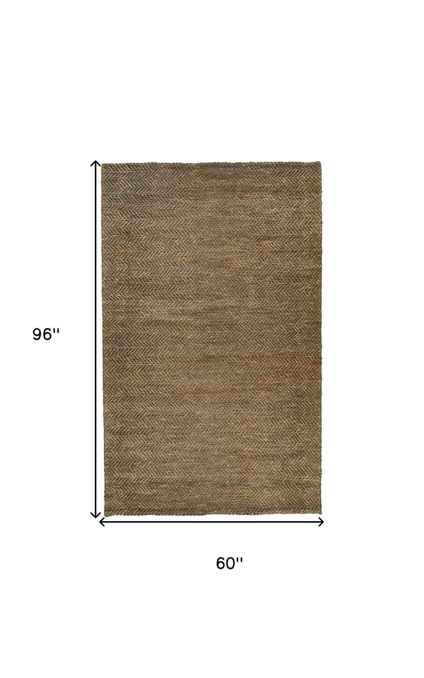 5' X 8' Tan And Gray Hand Woven Area Rug