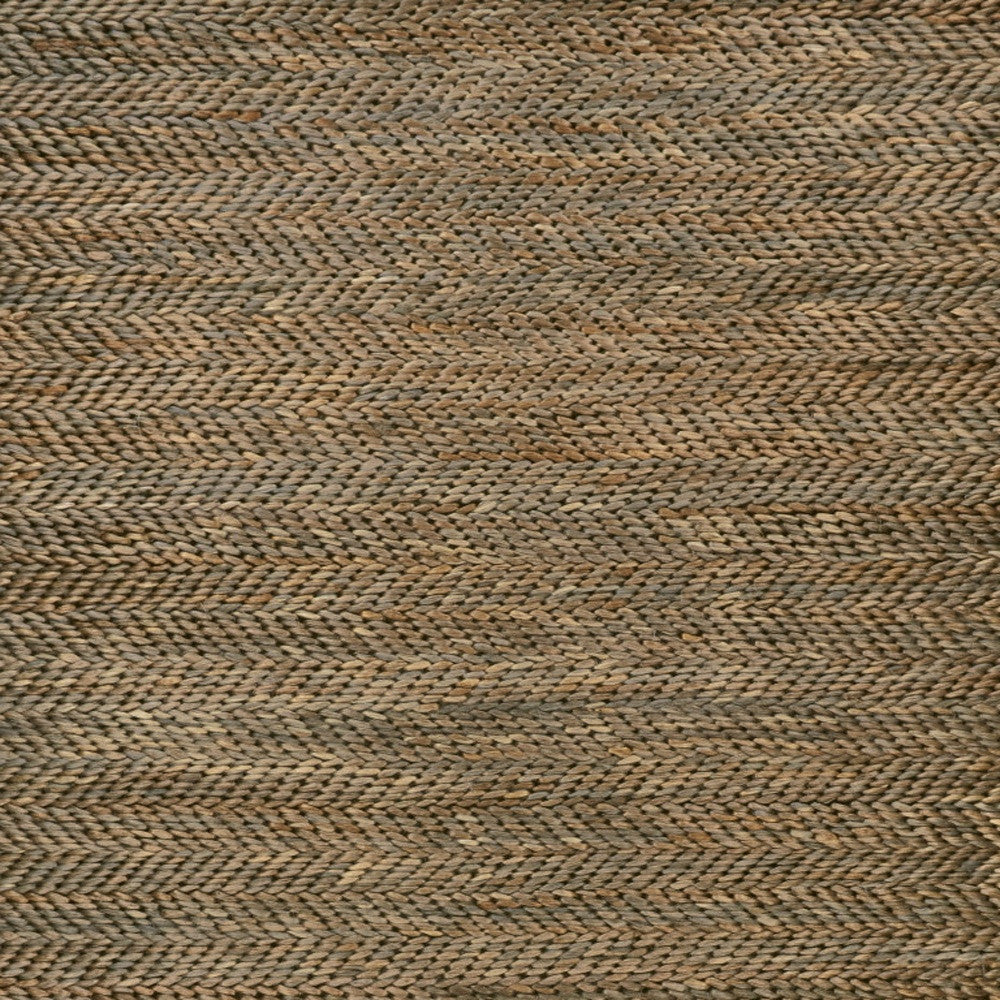 5' X 8' Tan And Gray Hand Woven Area Rug