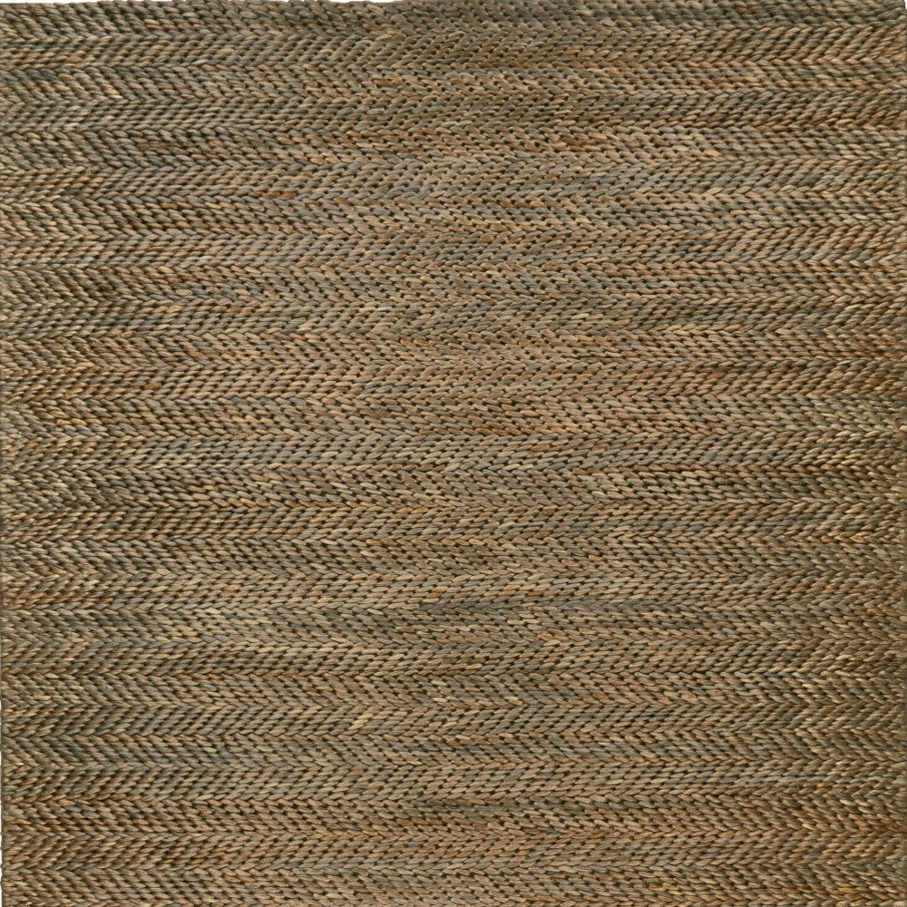 5' X 8' Tan And Gray Hand Woven Area Rug