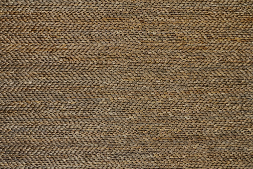 5' X 8' Tan And Gray Hand Woven Area Rug