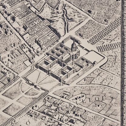 SCHUMACHER  PERENNIAL FAVORITES LA CITE PANEL SET   EBONY ON CREAM   - 511450