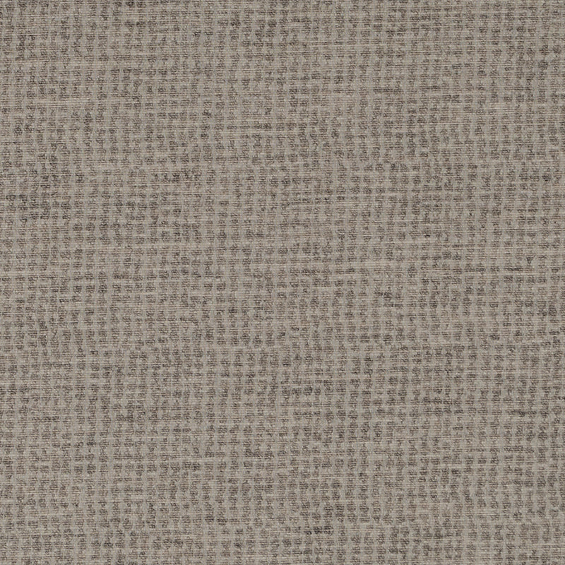 Beige-taupe woven fabric close-up; linen-like upholstery texture with subtle grid pattern.