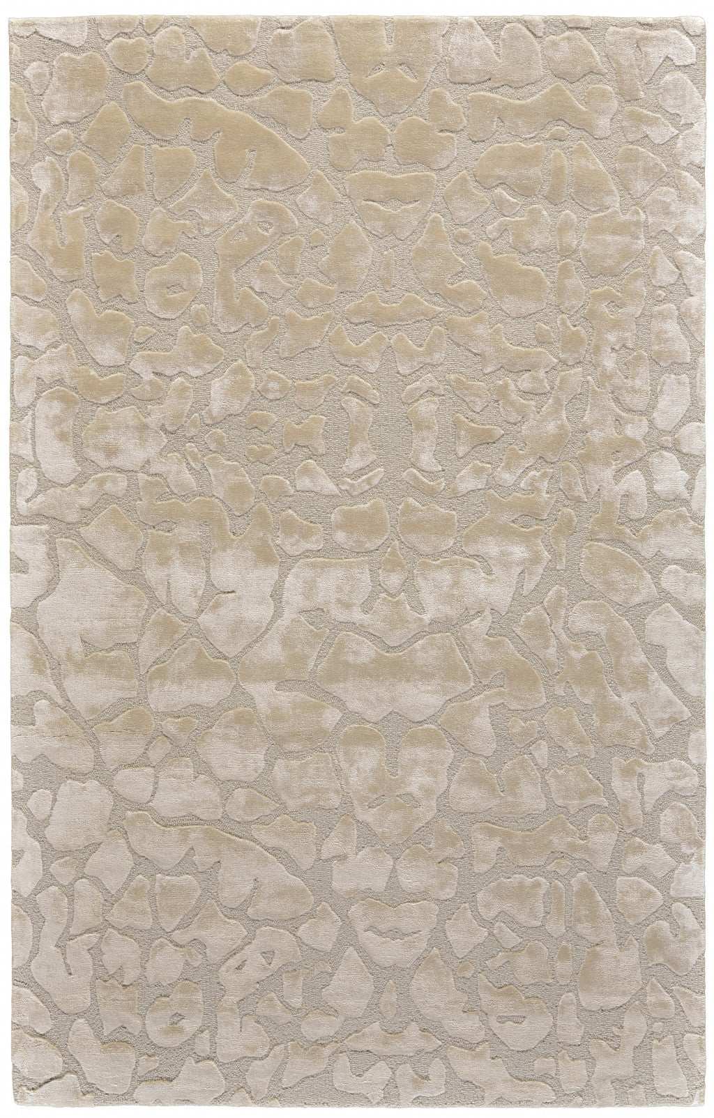 4' X 6' Gray Abstract Hand Tufted Non Skid Area Rug