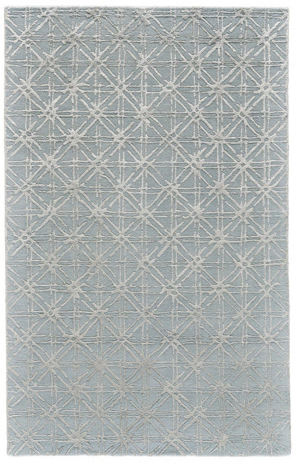 8' X 11' Taupe Ivory And Tan Wool Abstract Tufted Handmade Area Rug
