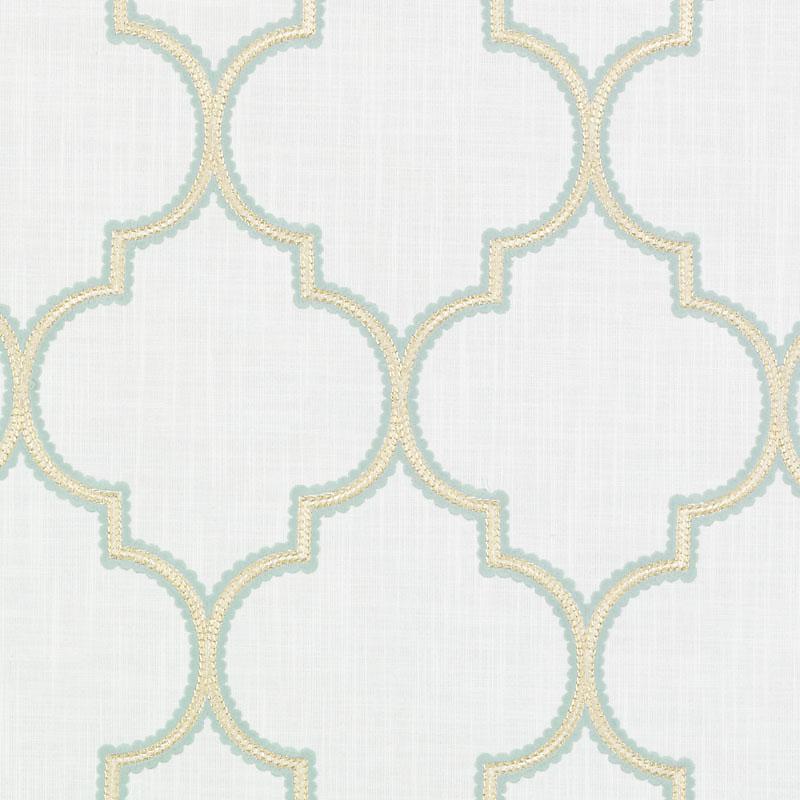 Duralee Da61701 | 693-Natural/Aqu  Drapery     - 511650