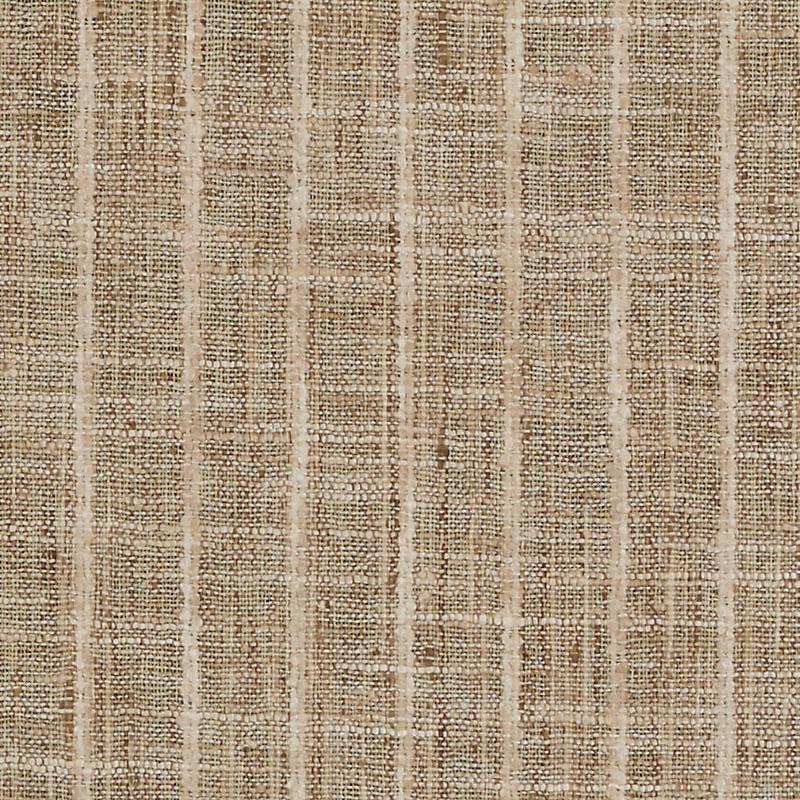 Beige drapery with a woven, linen-textured fabric and subtle vertical stripes; neutral window treatment for living room or bedroom.