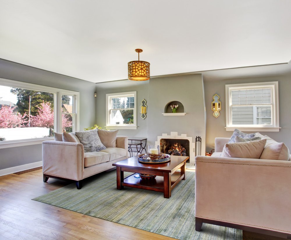 7' X 10' Gold Ivory and Gray Abstract Area Rug