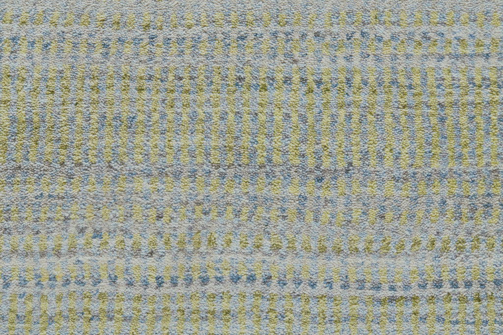 8' X 11' Blue And Gray Ombre Hand Woven Area Rug