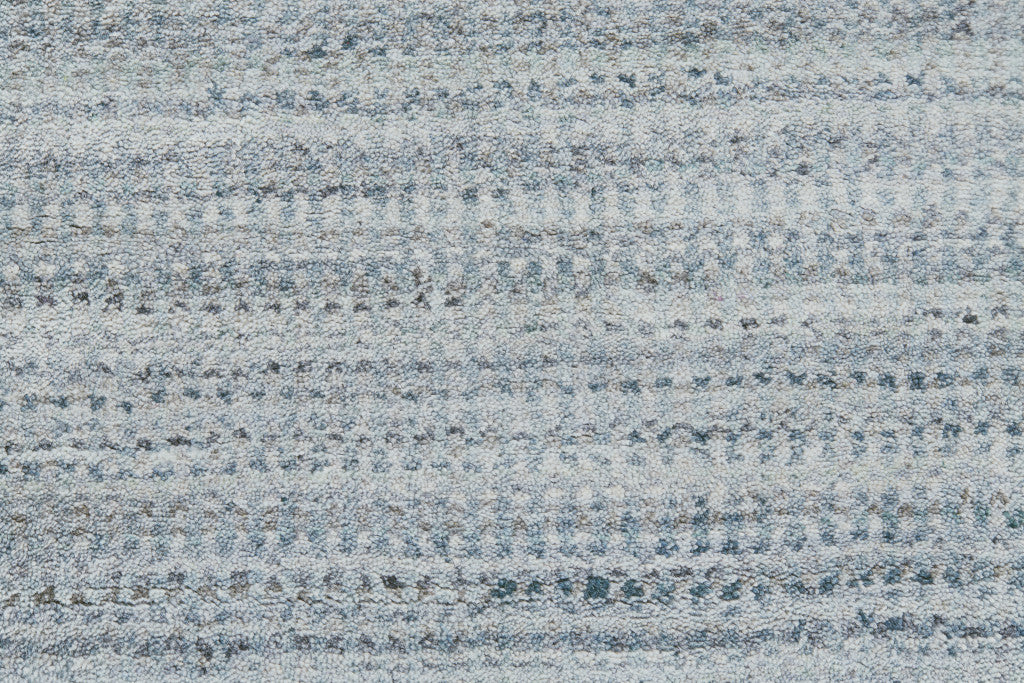 5' X 8' Blue and Green Ombre Hand Woven Area Rug