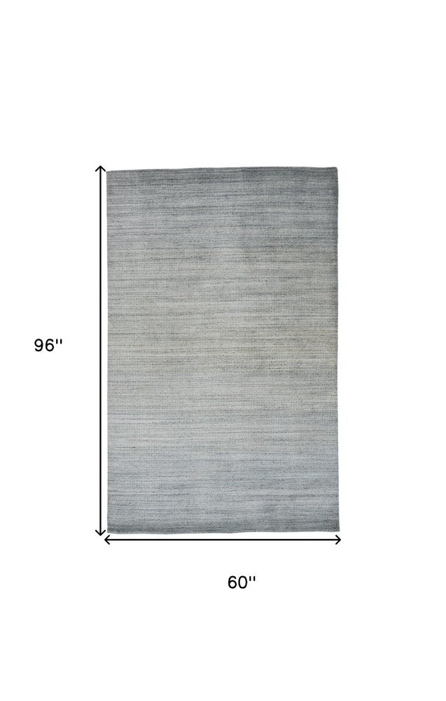 7' X 10' Gold Ivory and Gray Abstract Area Rug