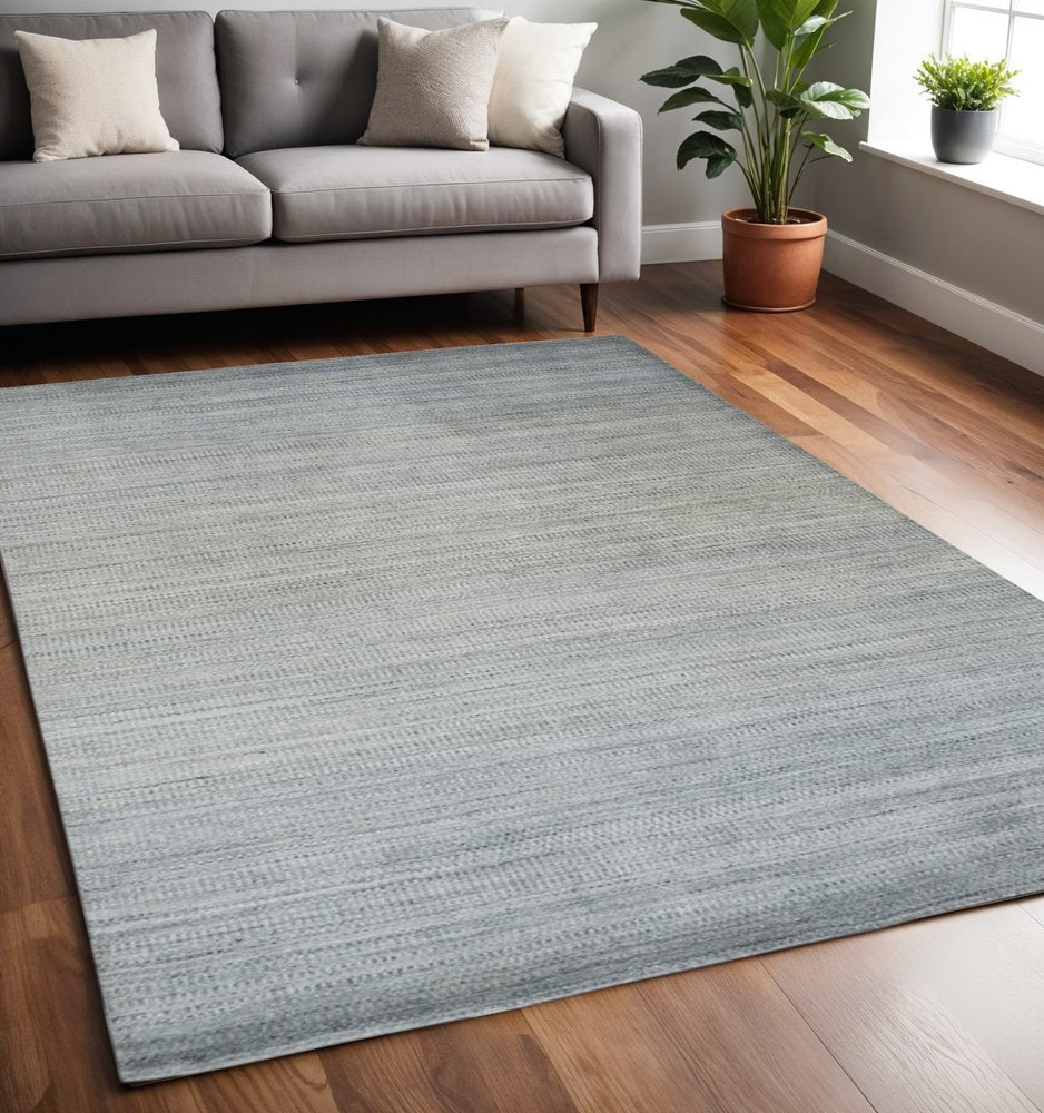 7' X 10' Gold Ivory and Gray Abstract Area Rug
