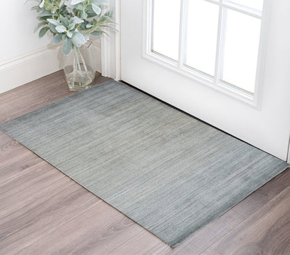 7' X 10' Gold Ivory and Gray Abstract Area Rug