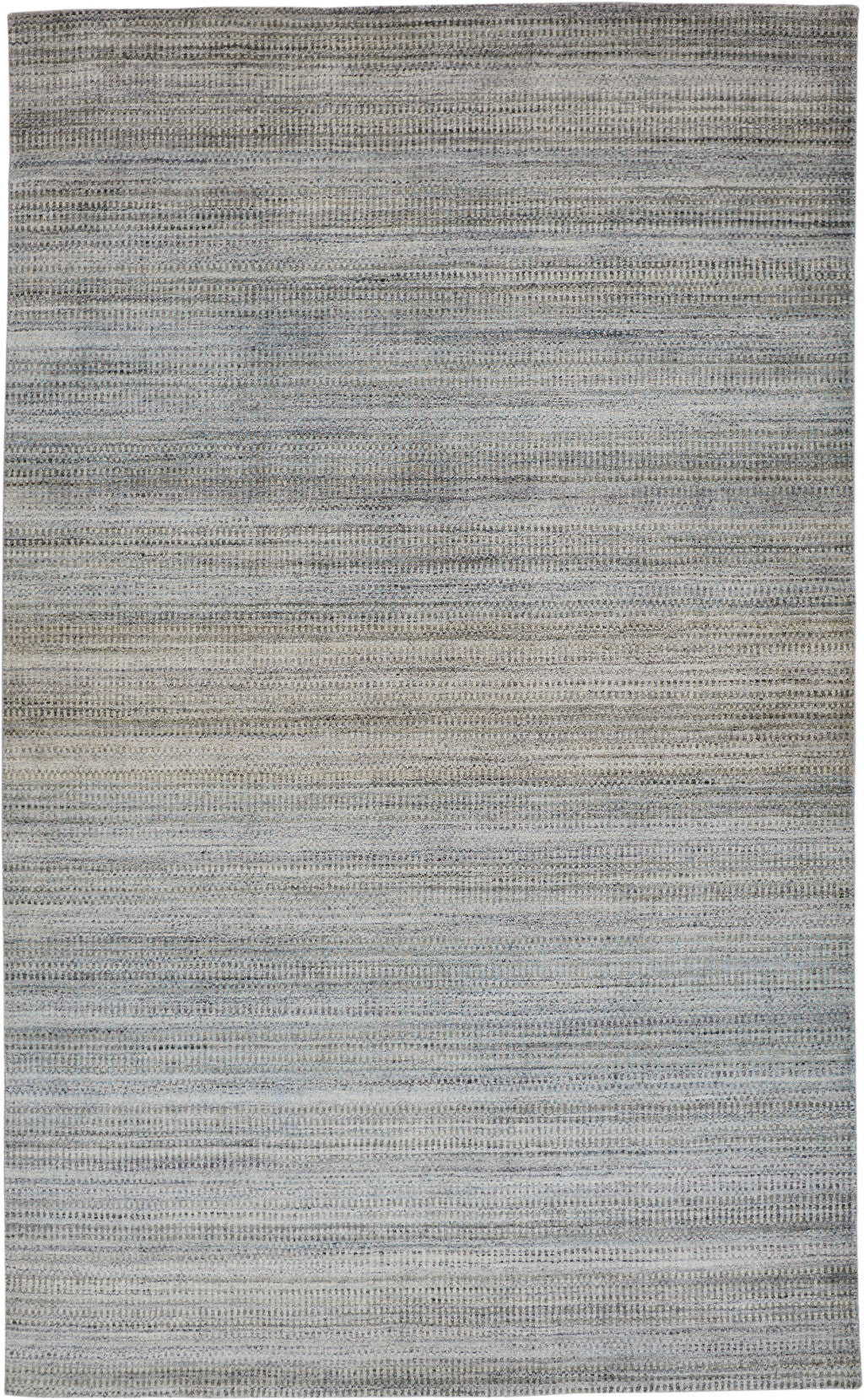 8' X 11' Blue And Gray Ombre Hand Woven Area Rug