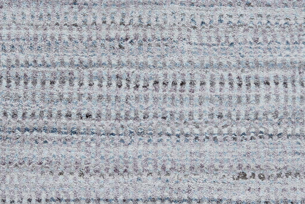 8' X 11' Blue And Gray Ombre Hand Woven Area Rug