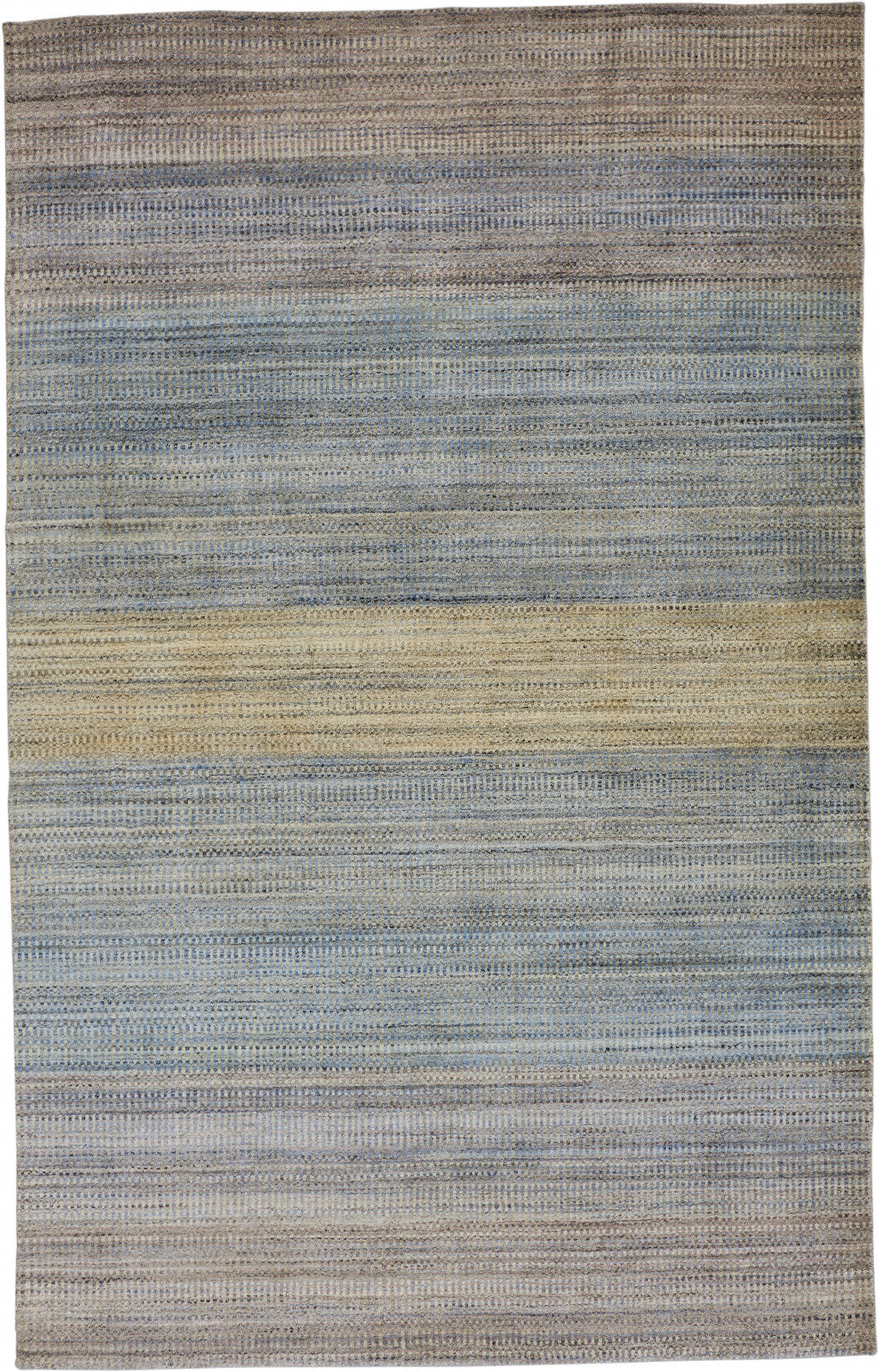 8' X 11' Blue And Gray Ombre Hand Woven Area Rug