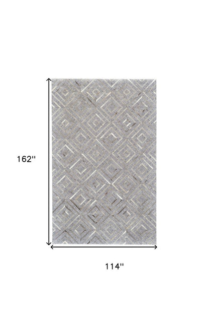 2' X 3' Gray Taupe And Ivory Geometric Hand Woven Area Rug