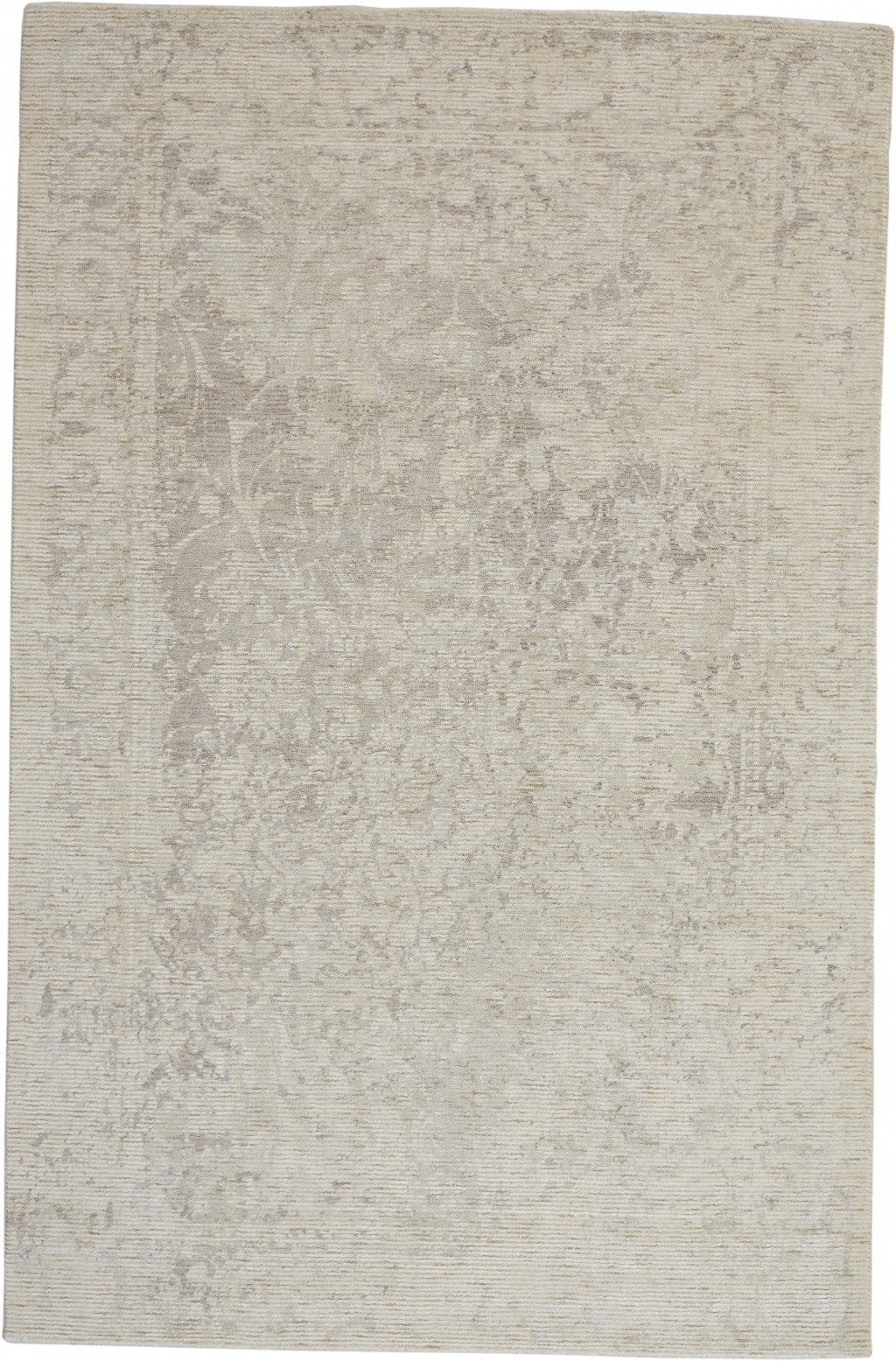 2' X 3' Ivory Blue And Tan Abstract Hand Woven Area Rug