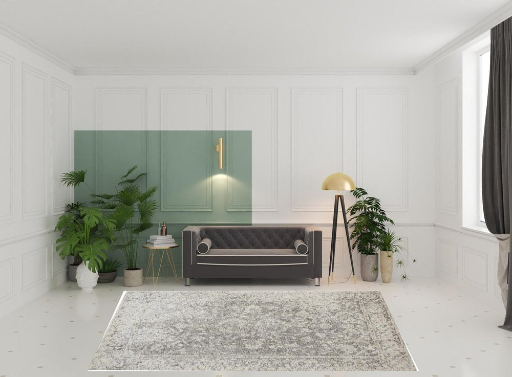 8' Ivory And Gray Round Abstract Hand Woven Area Rug