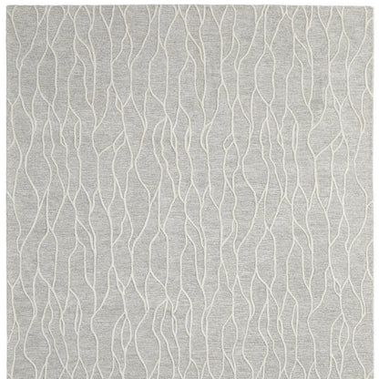 4' X 6' Gray And Black Wool Abstract Hand Tufted Area Rug