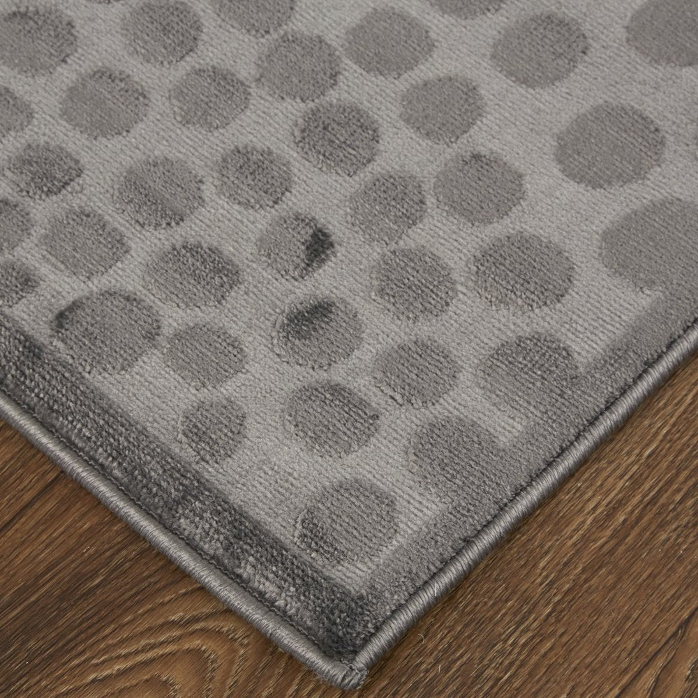7' X 10' Gray And Silver Abstract Area Rug