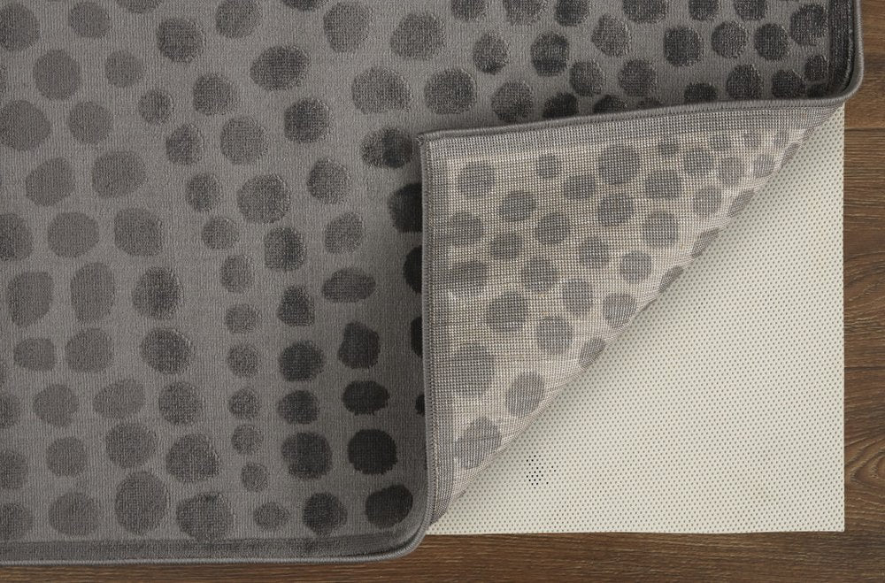 2' X 3' Gray And Silver Abstract Area Rug