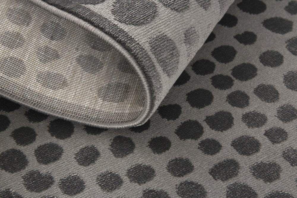 8' X 11' Gray And Silver Abstract Area Rug