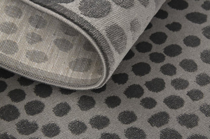 8' X 11' Gray And Silver Abstract Area Rug