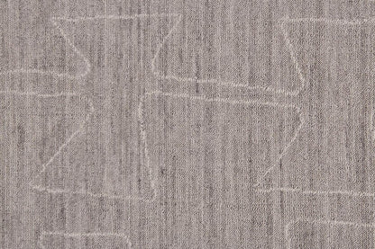4' X 6' Gray and Ivory Abstract Hand Woven Area Rug