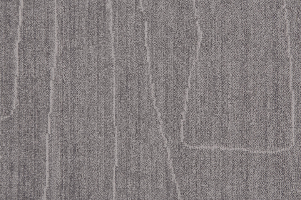 5' X 8' Gray And Ivory Abstract Hand Woven Area Rug