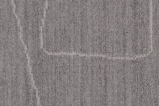 2' X 3' Gray and Ivory Abstract Hand Woven Area Rug