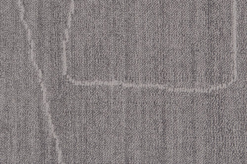 2' X 3' Gray and Ivory Abstract Hand Woven Area Rug