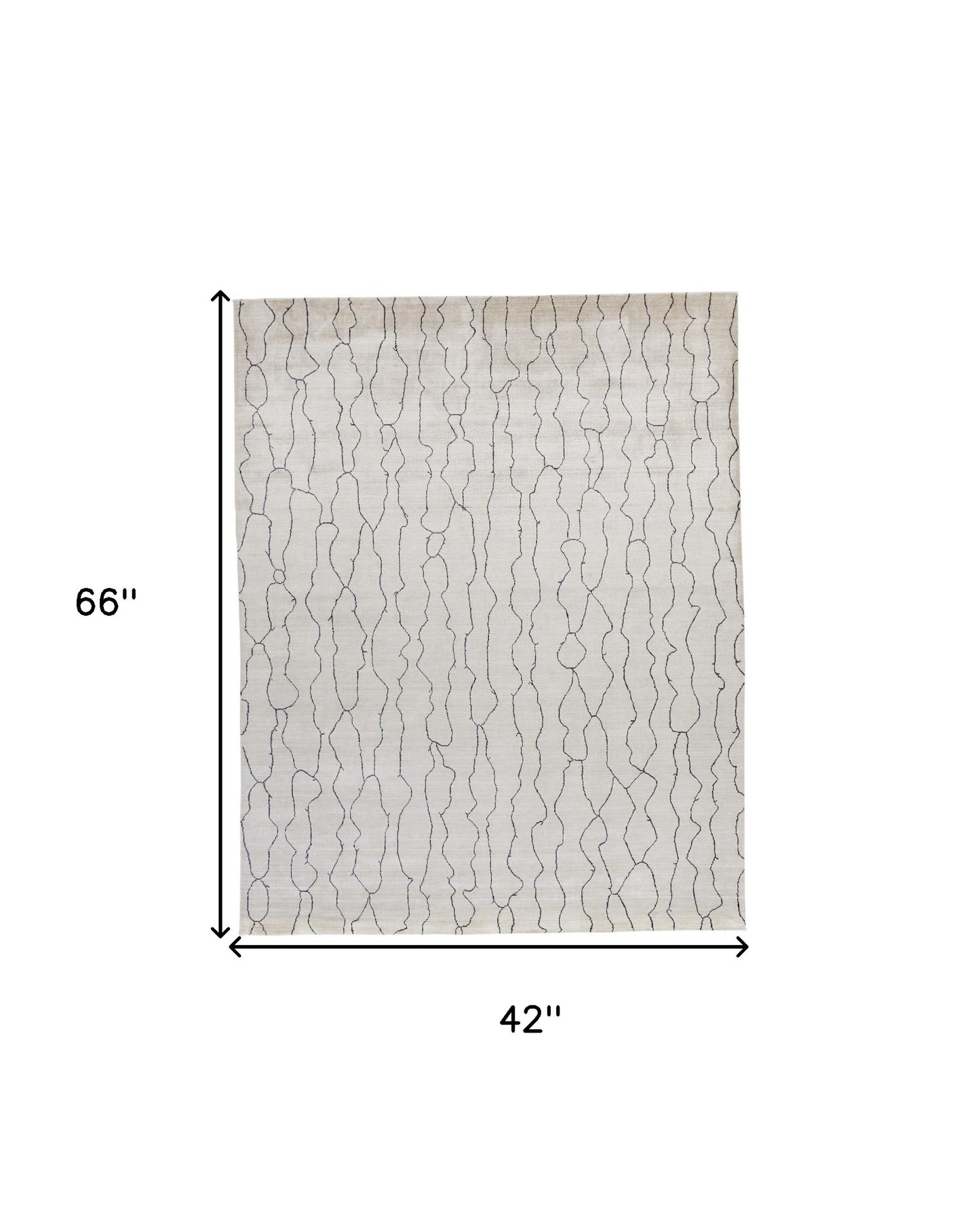 4' X 6' Ivory And Gray Abstract Hand Woven Area Rug