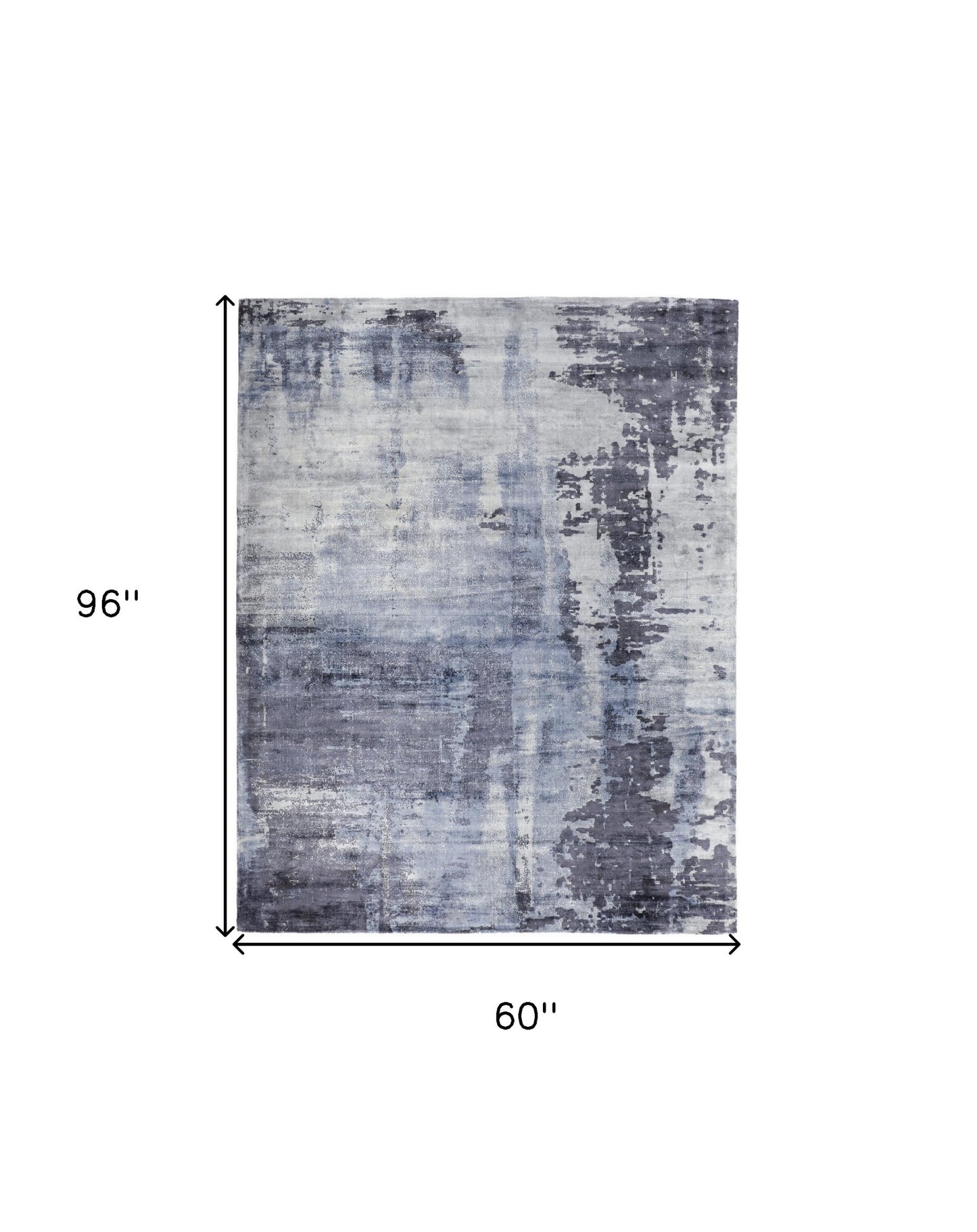 9' X 12' Blue Gray And Ivory Abstract Hand Woven Area Rug