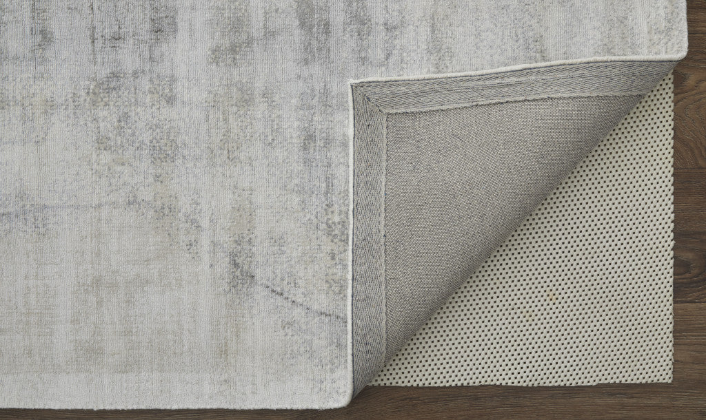 8' X 10' Gray Taupe And Ivory Abstract Hand Woven Area Rug