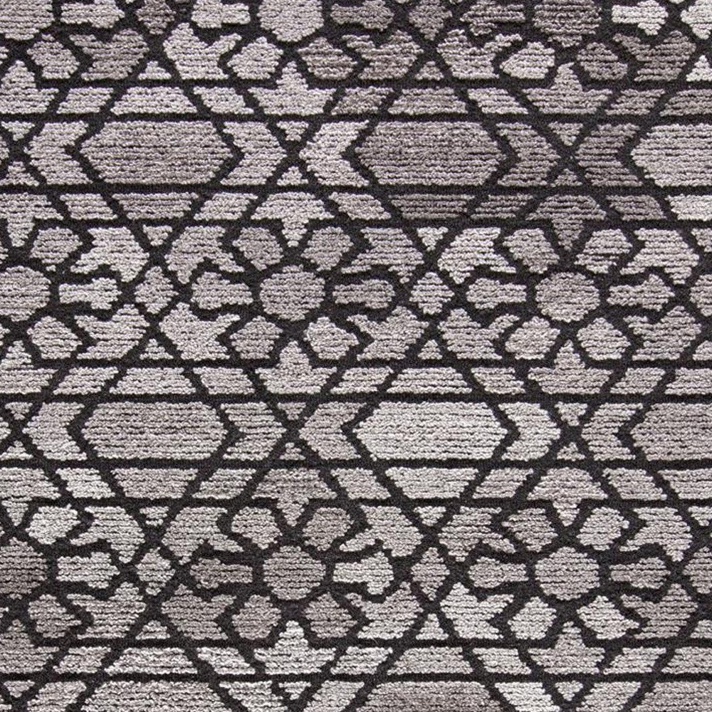 2' X 3' Black and Taupe Wool Paisley Hand Tufted Area Rug