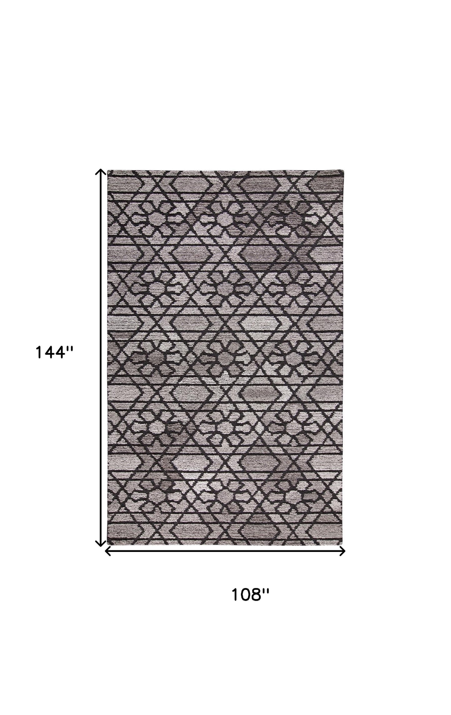 2' X 3' Black and Taupe Wool Paisley Hand Tufted Area Rug