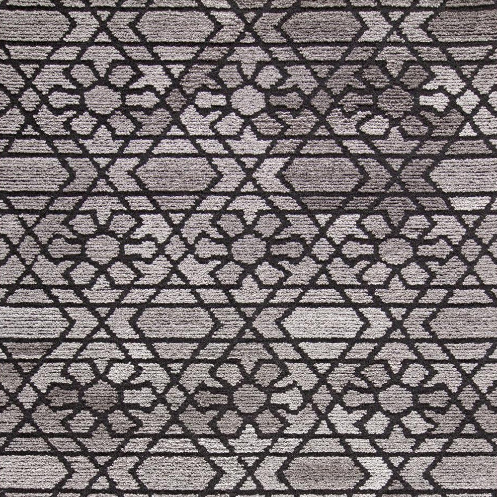 2' X 3' Black and Taupe Wool Paisley Hand Tufted Area Rug