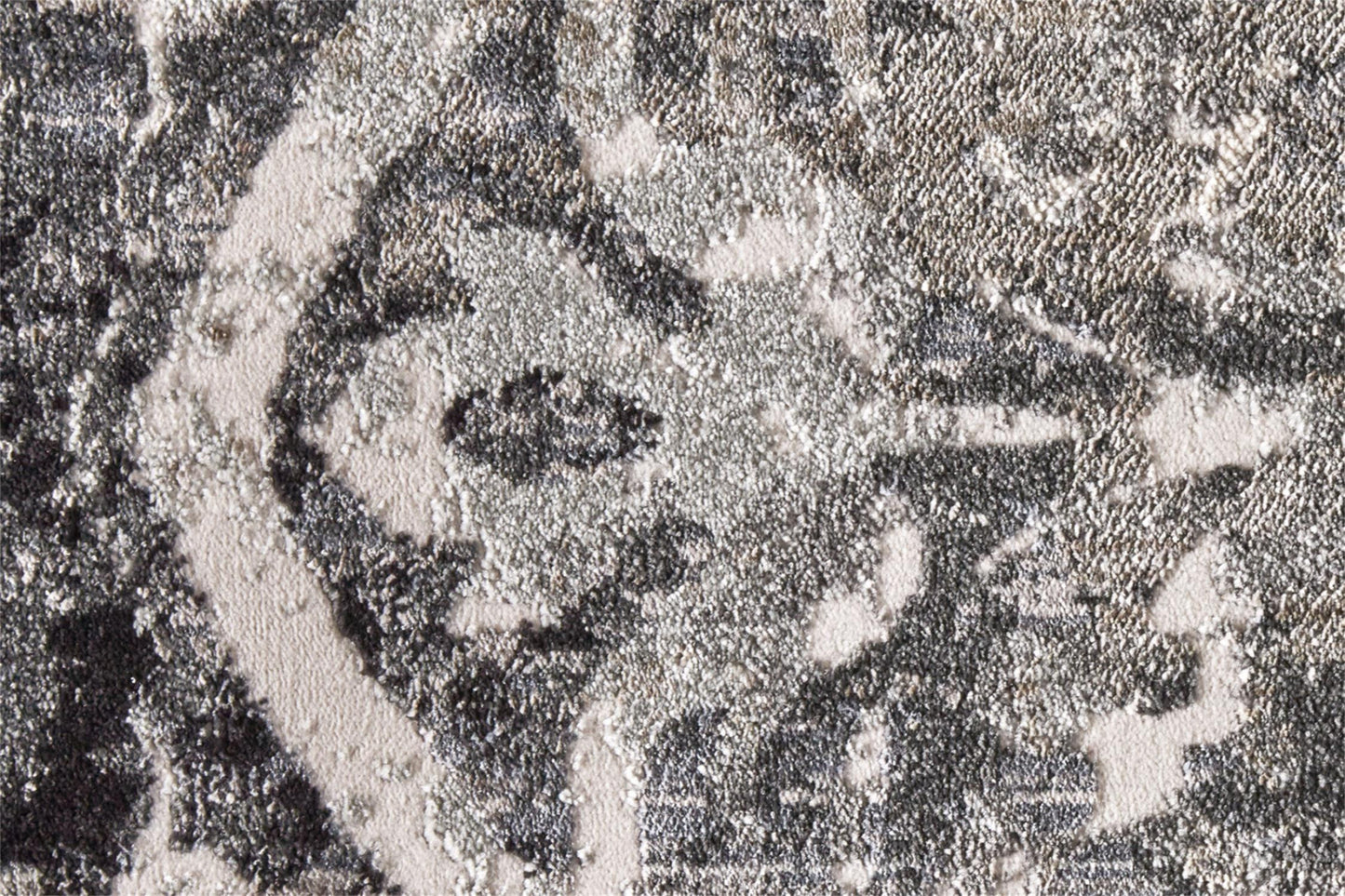 8' X 11' Gray Ivory And Taupe Abstract Stain Resistant Area Rug