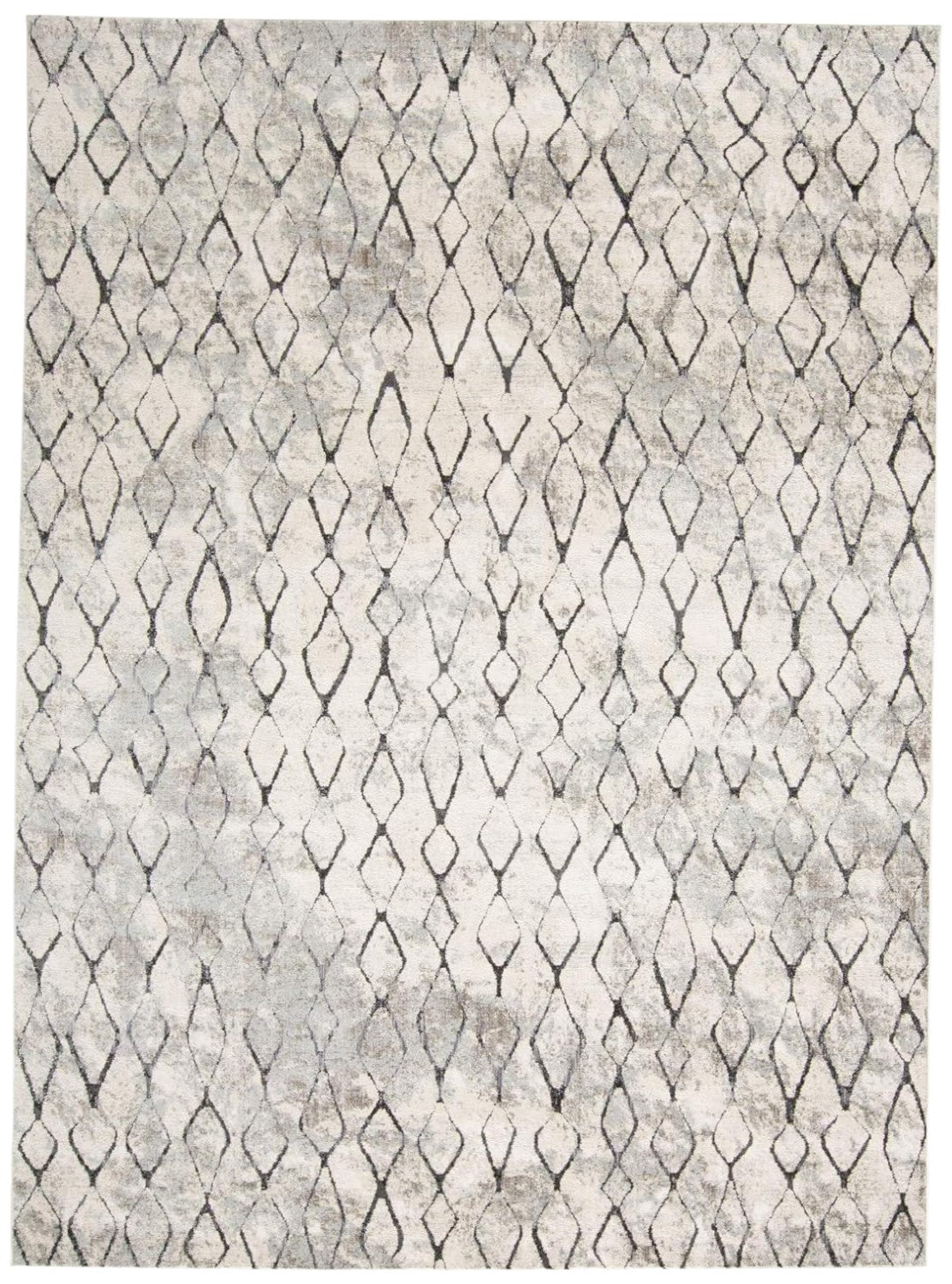 4' X 6' Ivory Gray And Taupe Abstract Stain Resistant Area Rug