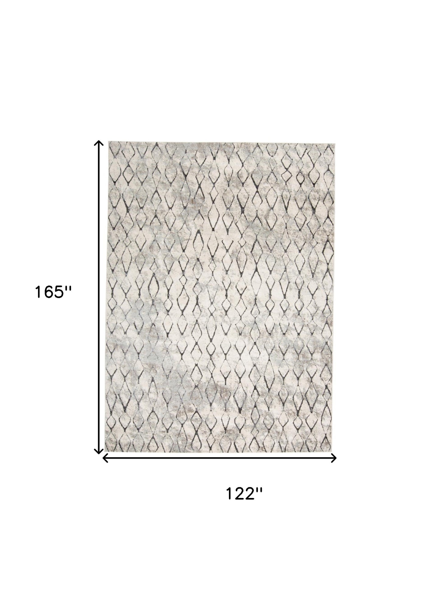 8' X 11' Ivory Gray And Taupe Abstract Stain Resistant Area Rug