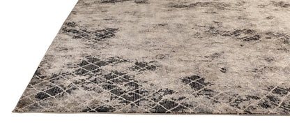 5' X 8' Ivory Gray And Taupe Abstract Stain Resistant Area Rug