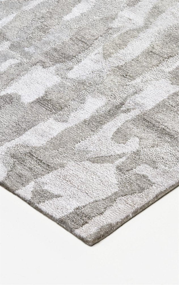 5' X 8' Taupe And Gray Abstract Hand Tufted Area Rug