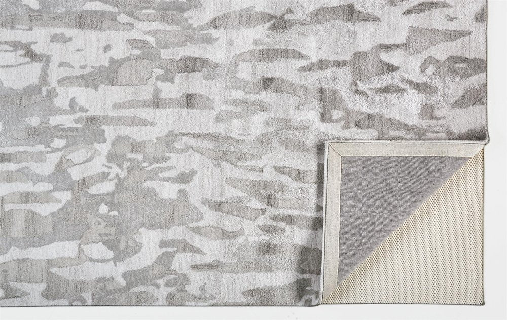 5' X 8' Taupe And Gray Abstract Hand Tufted Area Rug