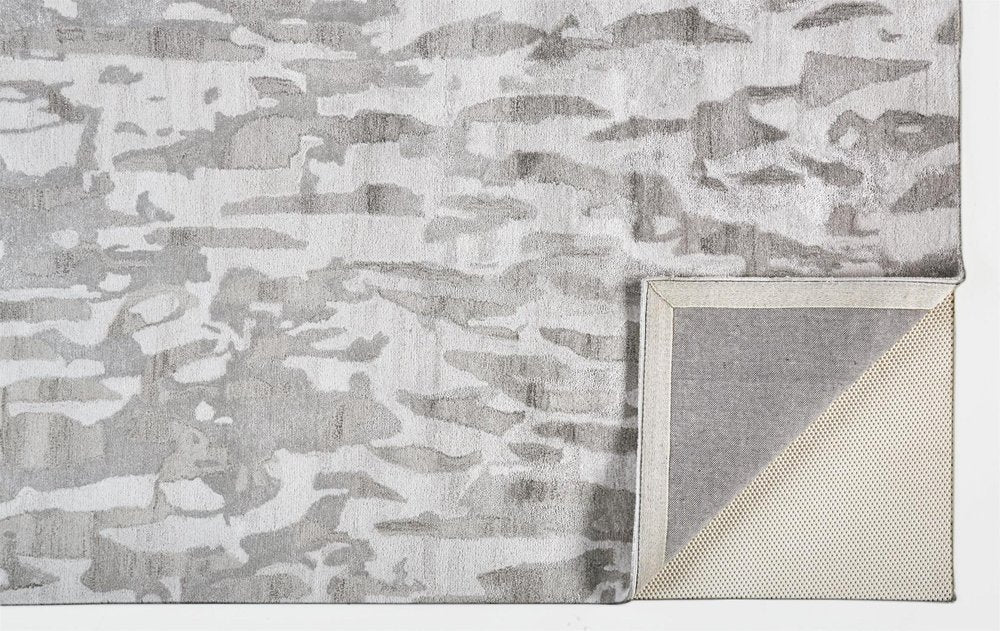 5' X 8' Taupe And Gray Abstract Hand Tufted Area Rug