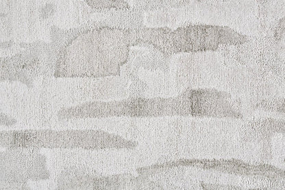 5' X 8' Taupe And Gray Abstract Hand Tufted Area Rug