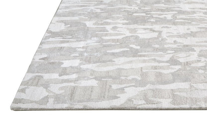 5' X 8' Taupe And Gray Abstract Hand Tufted Area Rug